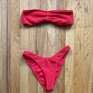 PAC sun scrunchy tube top bikini